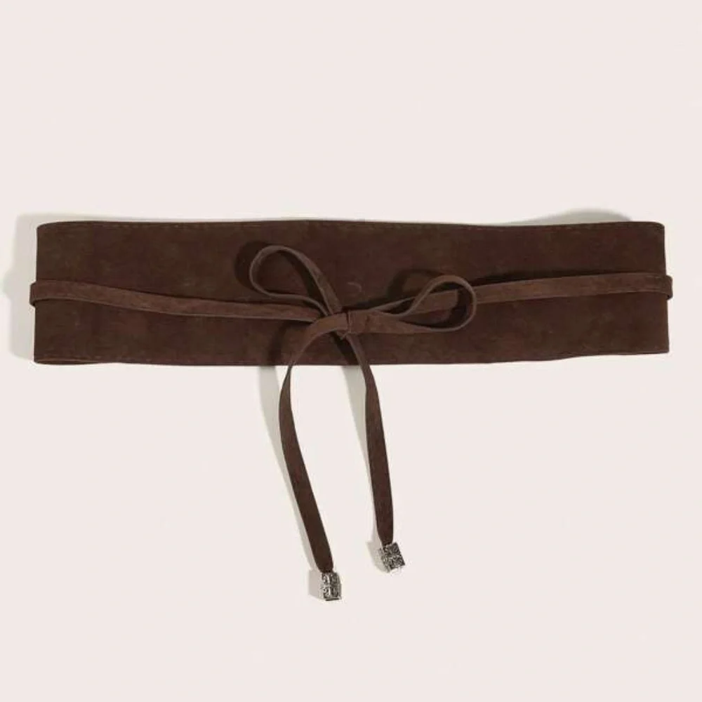 Luxe Vegan Suede Wrap Belt